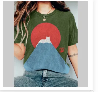 European Hip Hop Series Digital 3D Printing Ladies Street Short sleeved Sports T shirt O2Z571427001 - Shop at LoveMi