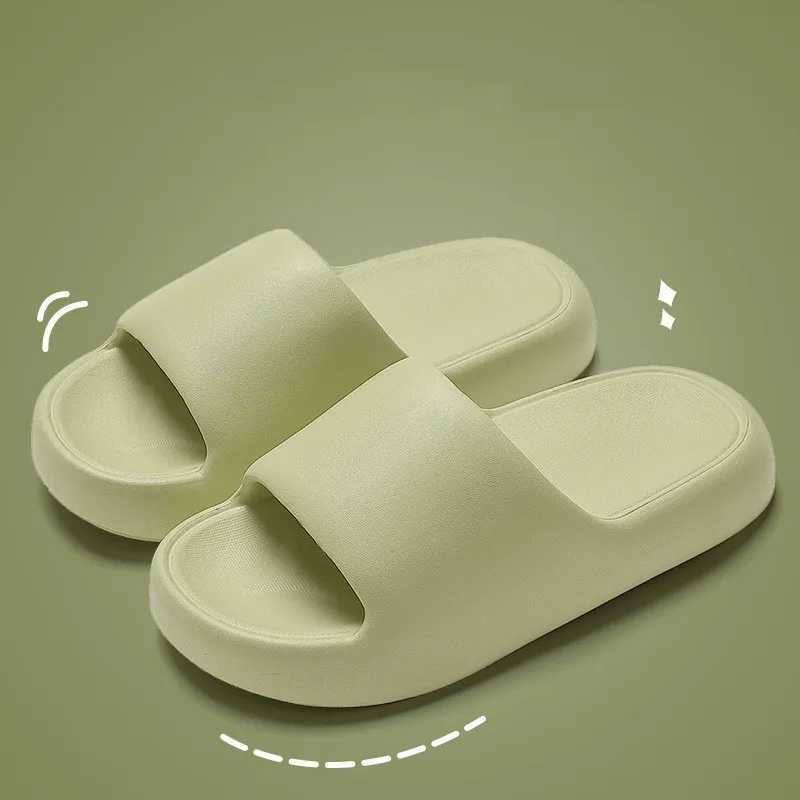 Home Fashion Platform Non-slip Deodorant Slippers - Green