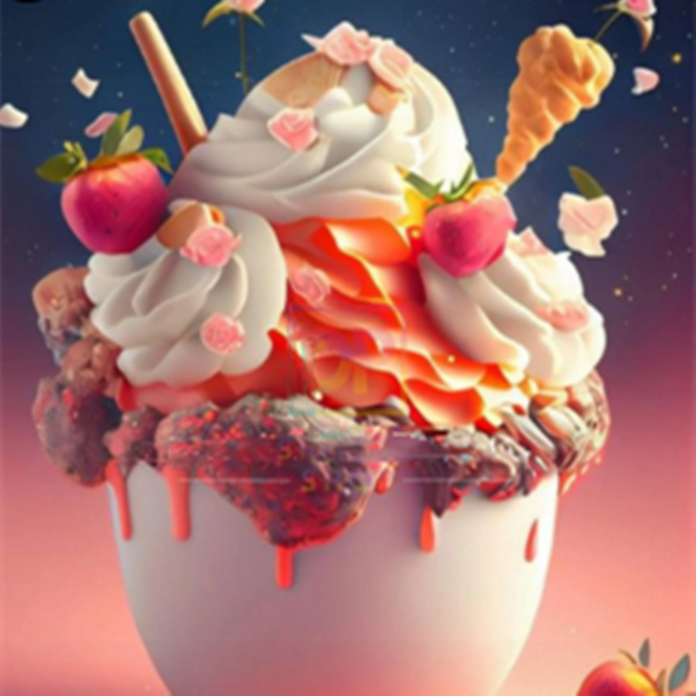 Diamond Dessert Ice Cream DIY Handmade Diamond Painting