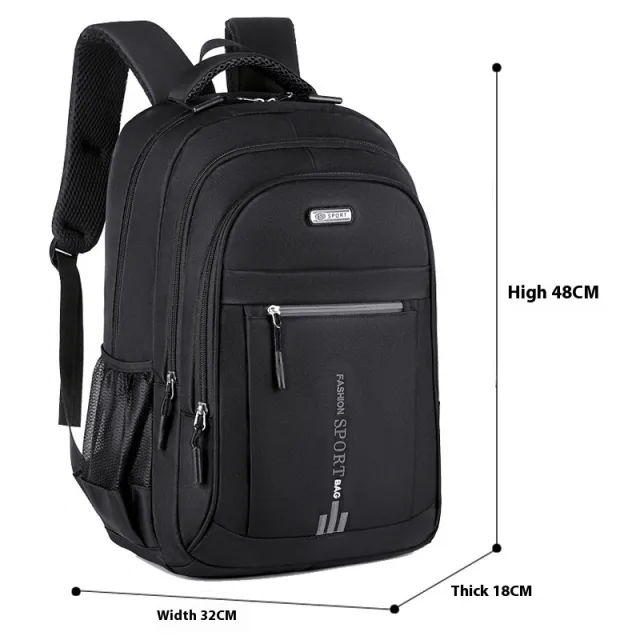 Men's Fashion Large Capacity Computer Backpack Black - Shop at LoveMi