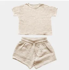 Fashion Baby Shorts For Boys And Girls - Beige Suit - View 1