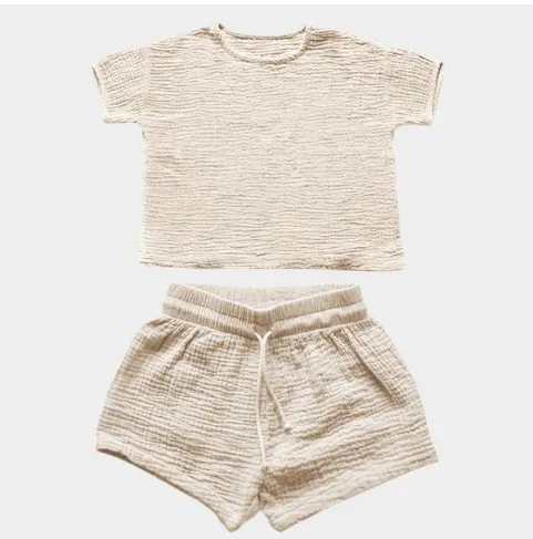 Fashion Baby Shorts For Boys And Girls - Beige Suit