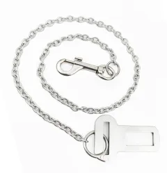 Stainless Steel Small Chain Puppy Car Safety Rope - Steel Color Cross Chain - View 1
