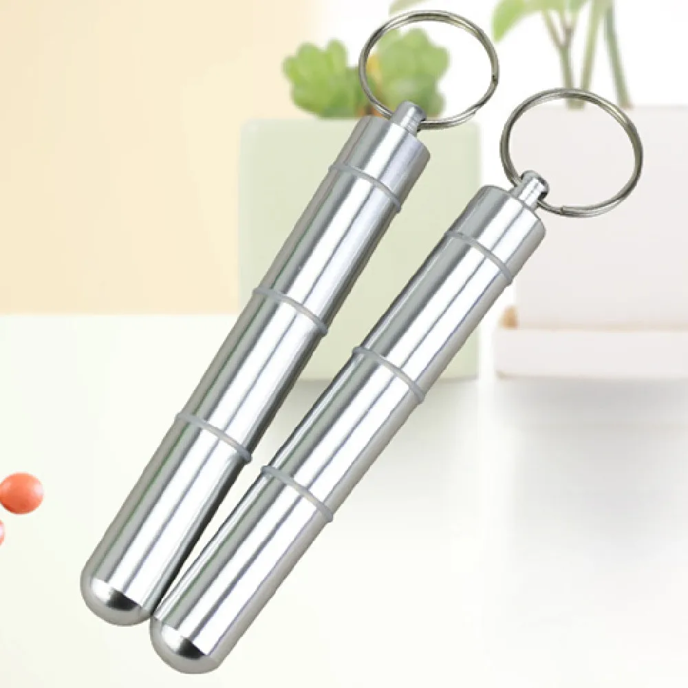 Multi Section Aluminum Alloy Medicine Bottle Sealed Medicine Can Toothpick