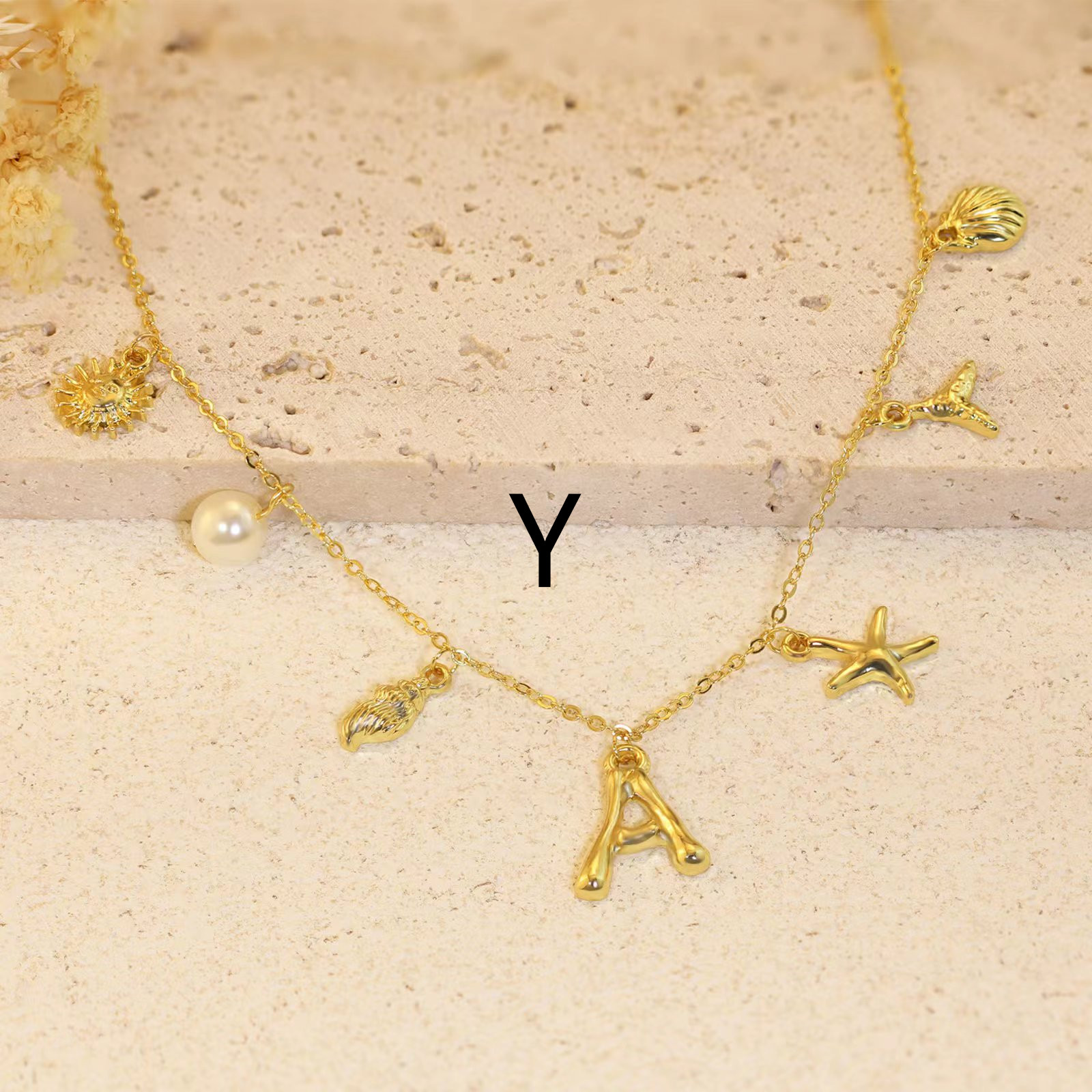 Gold Letter Y