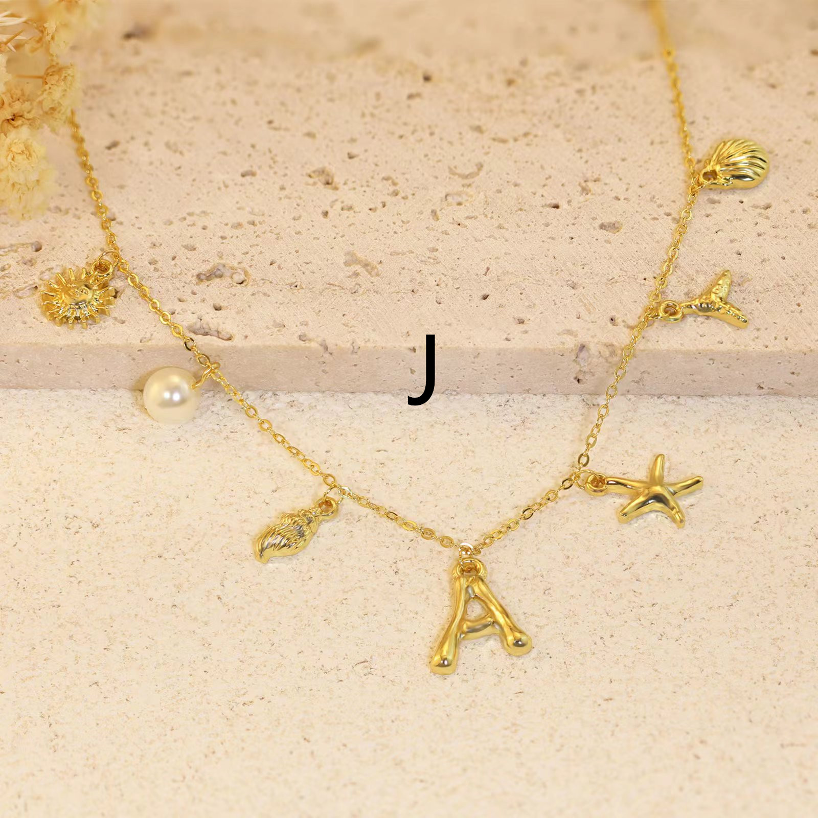 Gold Letter J