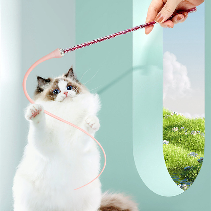Pet Silicone Cat Teaser Simulation Replaceable