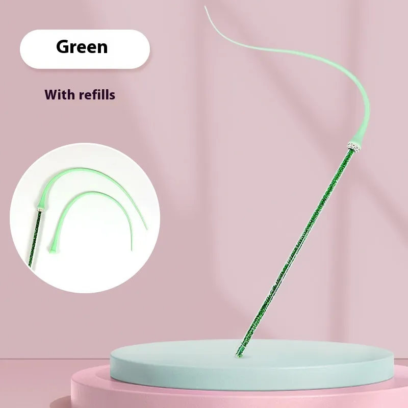 Pet Silicone Cat Teaser Simulation Replaceable - Magic Green