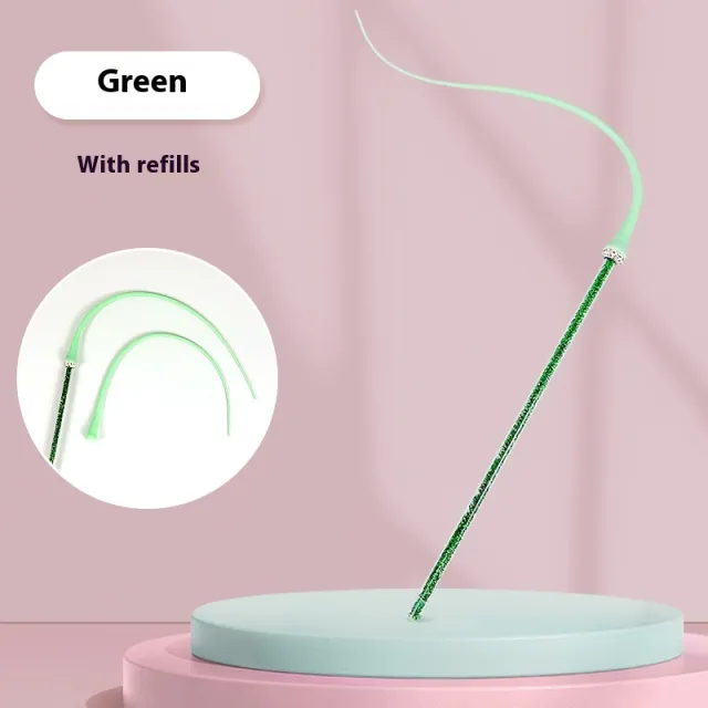 Pet Silicone Cat Teaser Simulation Replaceable Magic Green - Shop at LoveMi