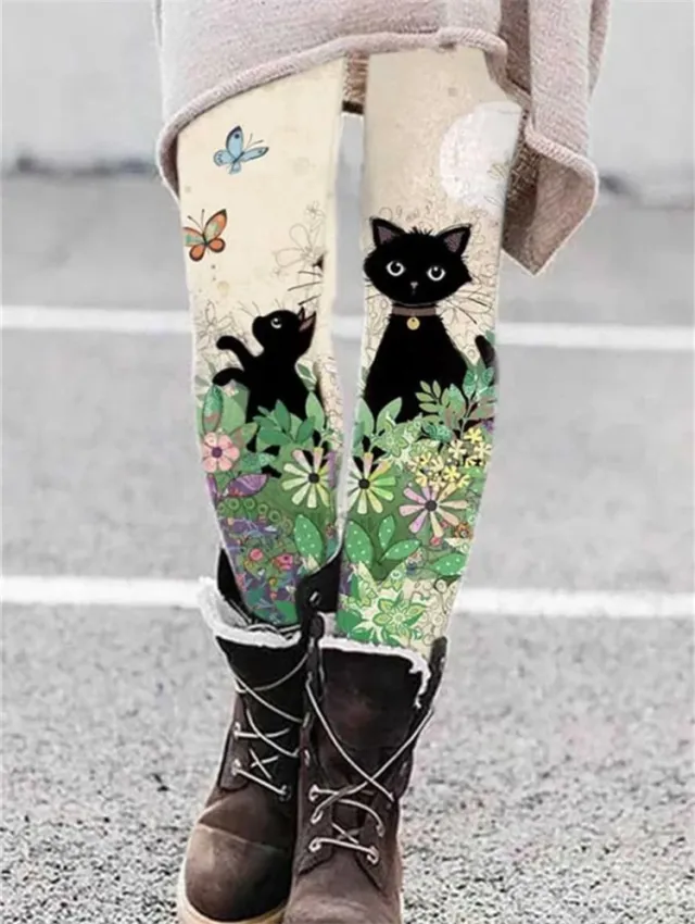 European And American Spring And Autumn New Digital Printing Fashion Leggings Trendy Yoga Pants Tights X77 Xl - Shop at LoveMi