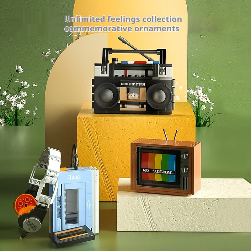 Retro Home Appliance Building Blocks Assembled Model Educational Toys