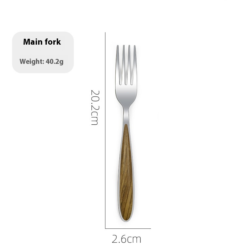 Oak Wood Grain Dinner Fork