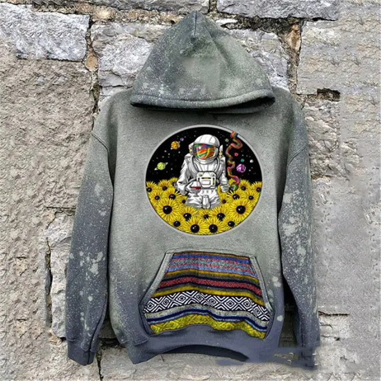 Men's Round Neck Pullover 3d Digital Printing Sweater