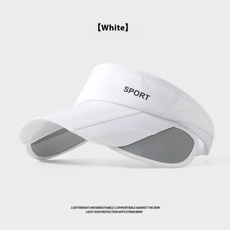 Sun Hat Summer Big Along The Anti-Ultraviolet Sun Hat Biking Sun Protection Sun Hat Outdoor Hollow Top Hat - 2868 White