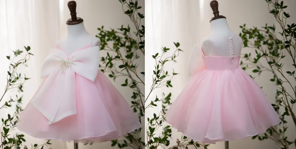 Girls Birthday Dress Costume Princess Dress - Pink