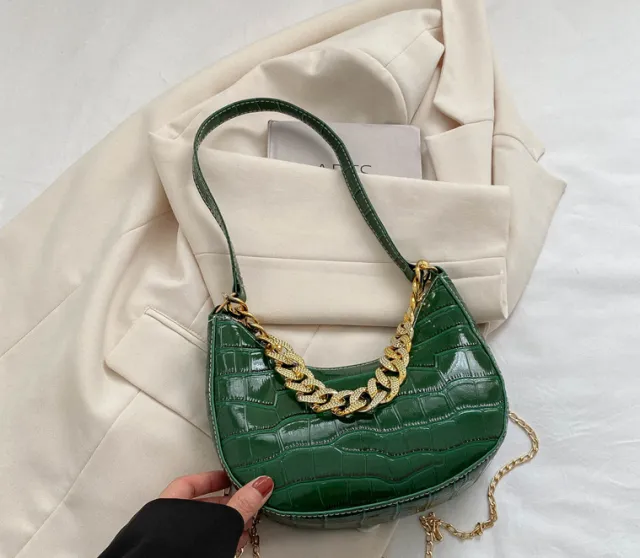 Fashion Chain Cross Body Bag Green - Shop at LoveMi