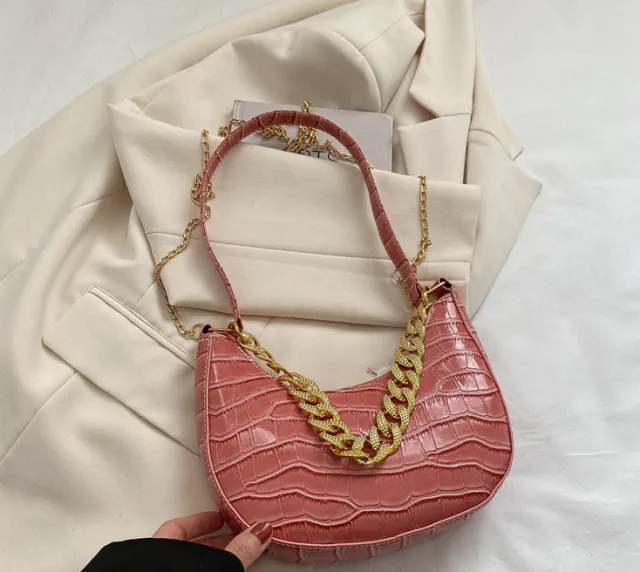 Fashion Chain Cross Body Bag Pink - Shop at LoveMi