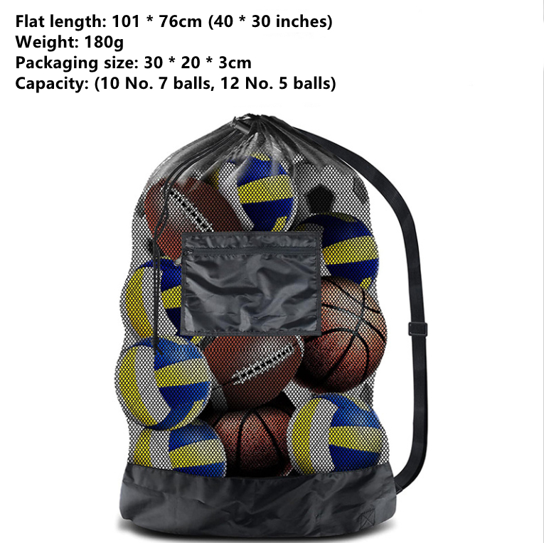 Heavy Mesh Basketball Football Volleyball Rugby Ball Net Pocket Ball Bag Buggy Bag source detail image 6