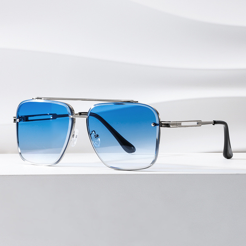 Fashionable Simple Double Beam Trimming Sunglasses - Image 4