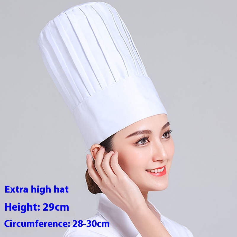 White Extra High Chef Cap