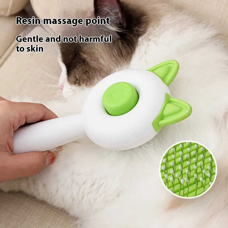 Pet Dog Brush Cat Comb Self Cleaning Pet Hair Remover Brush For Dogs Cats Grooming Tools Pets Dematting Comb Dogs Accessories Pet Products – image 2