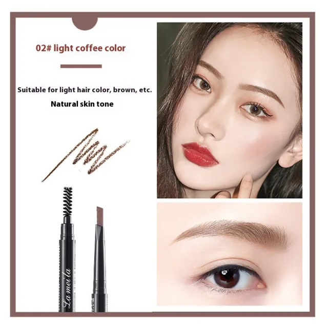 Double headed Eyebrow Pencil Waterproof Natural Long Lasting 9032 Light Brown - Shop at LoveMi