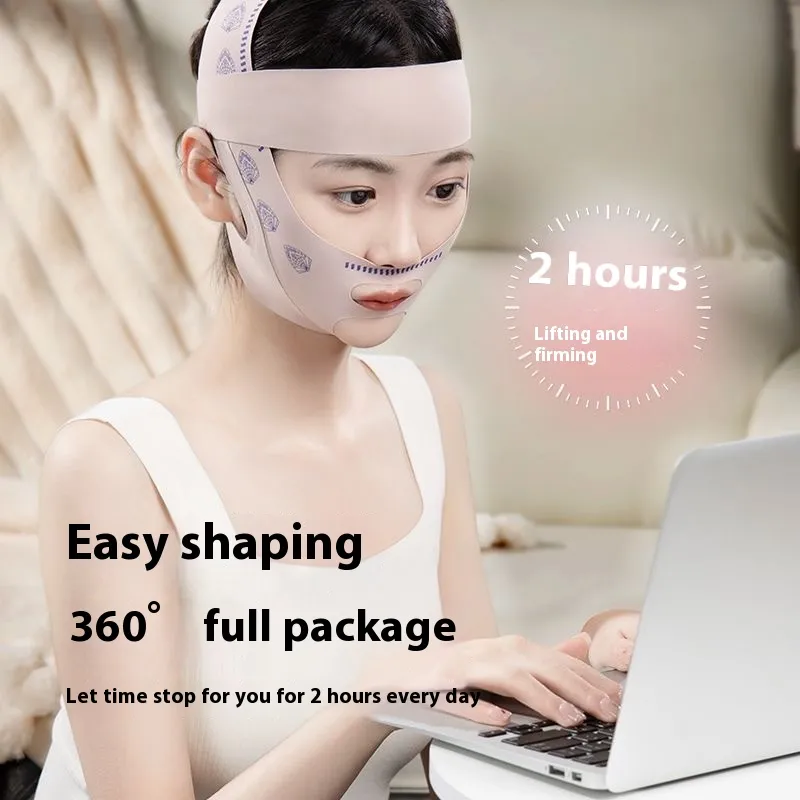 French Pattern Double Chin Sleep Mask - Boxed