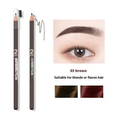 Wooden Hard Core Line Drawing Eyebrow Pencil Waterproof Not Smudge - 03 Brown - View 1