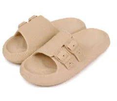 New Type Of Feet Feeling Velcro Thick Bottom Slippers For Women's Summer - Khaki - View 1