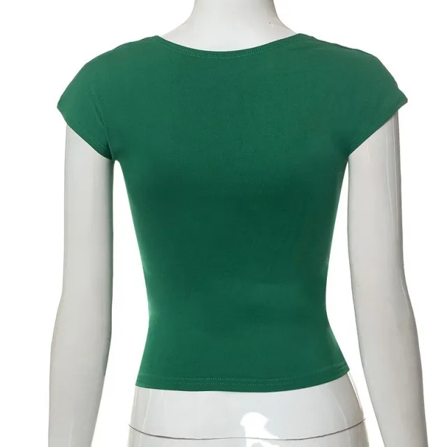 Summer New Spice Gouged Backless Top Green - Shop at LoveMi