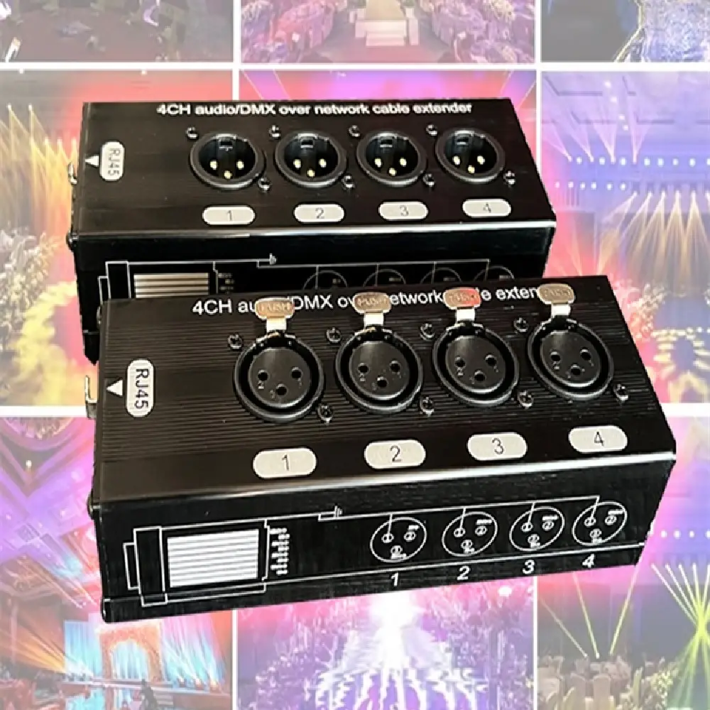 4-way Carnon Network Cable Four-channel DMX512 Signal Sprinkler Anti-interference