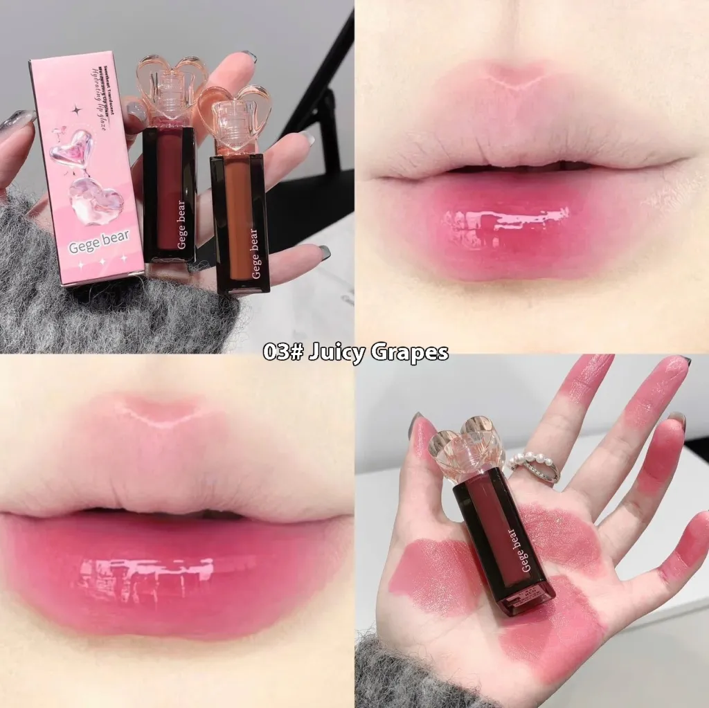 Moisturizing Lip Lacquer Moisturizing Water Light Mirror Makeup Color Rendering - 03 Fried Grapes