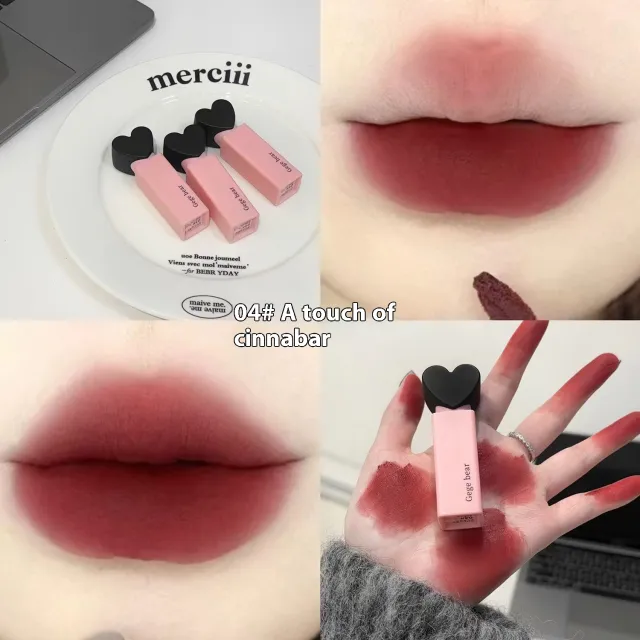 Sweetheart Velvet Lip Lacquer Matte Finish 04 A Touch Of Cinnabar - Shop at LoveMi