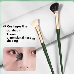 Sickle Eye Countour Brush Oblique Head Half Fan-shaped Soft Fur - Eye Countour Brush 2 Pcs - View 1