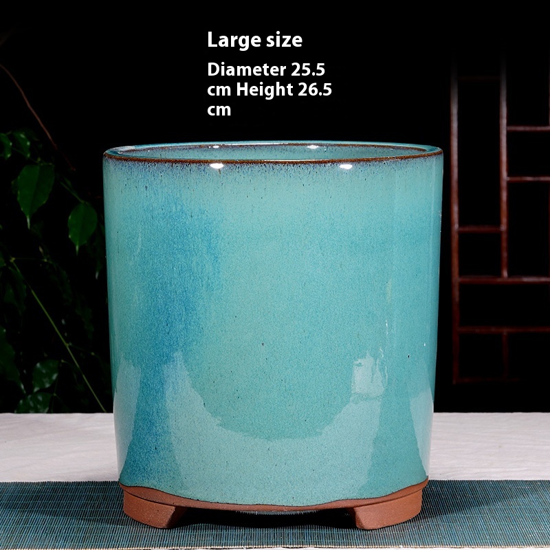 Glazed bucket basin large size