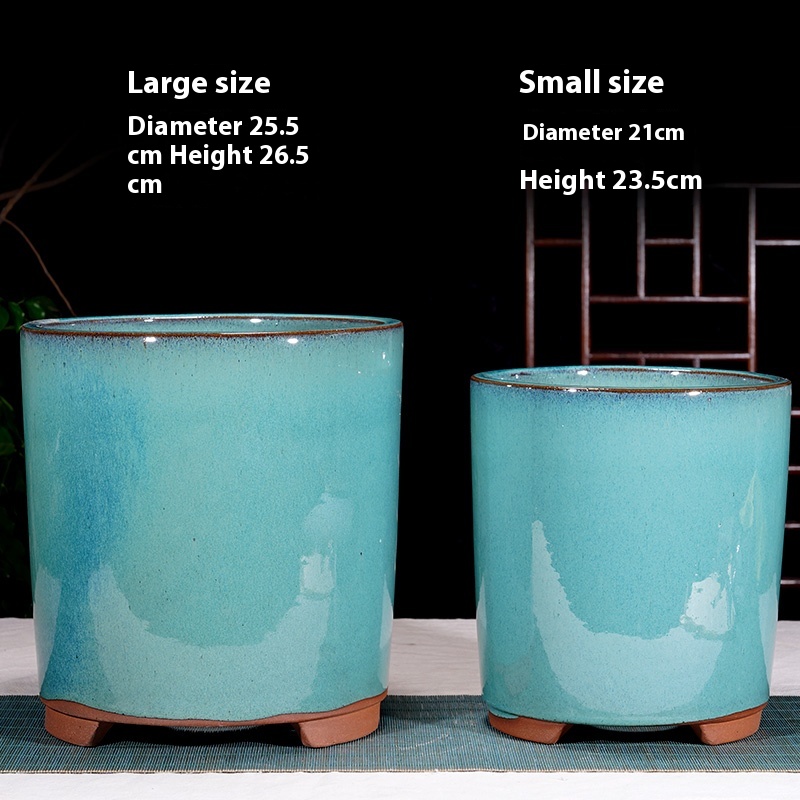 Two glazed bucket sizes