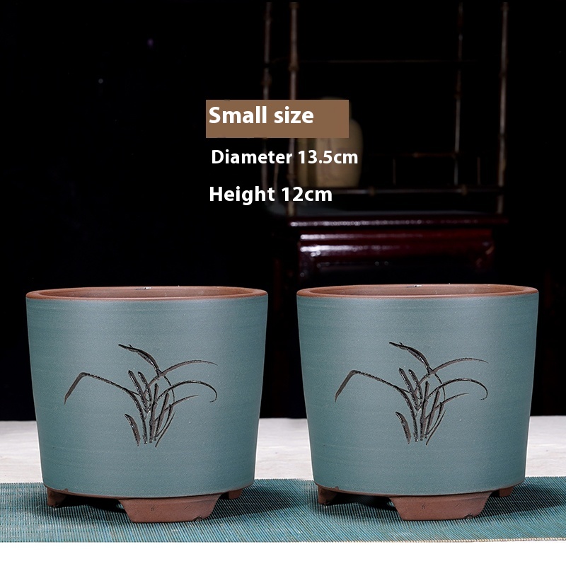 Two small blue buckets small