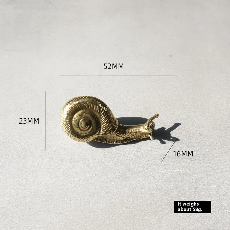European-style Retro Snail Brass Handle Wardrobe And Cabinet Shoe Cabinet Chest Of Drawer Wine Cabinet Door Handle - Snail Big