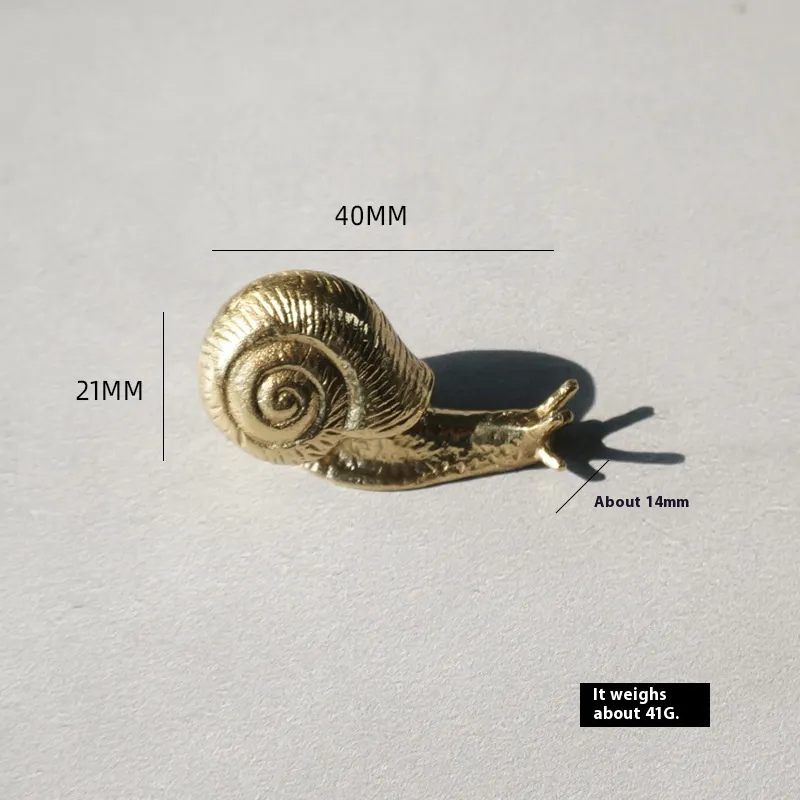 European-style Retro Snail Brass Handle Wardrobe And Cabinet Shoe Cabinet Chest Of Drawer Wine Cabinet Door Handle - Small Snail