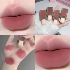 Ice Cream Lip Lacquer Matte Fog Velvet Lasting - 01 Grey Powder Cardamom Cake - View 1