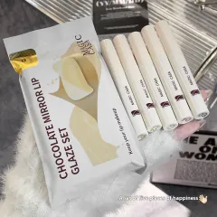 Lip Lacquer White Chocolate Mirror Lip Gloss Five Pieces - White Chocolate Lip Glaze Set - View 1