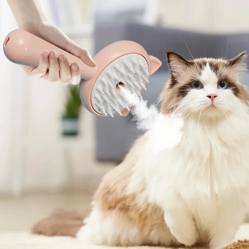 Hair Cleaning Brush With Mist Multifunctional Cat Grooming Brush Rechargeable Self Cleaning Slicker Brush For Pets Dogs & Catsb Pet Products – image 6