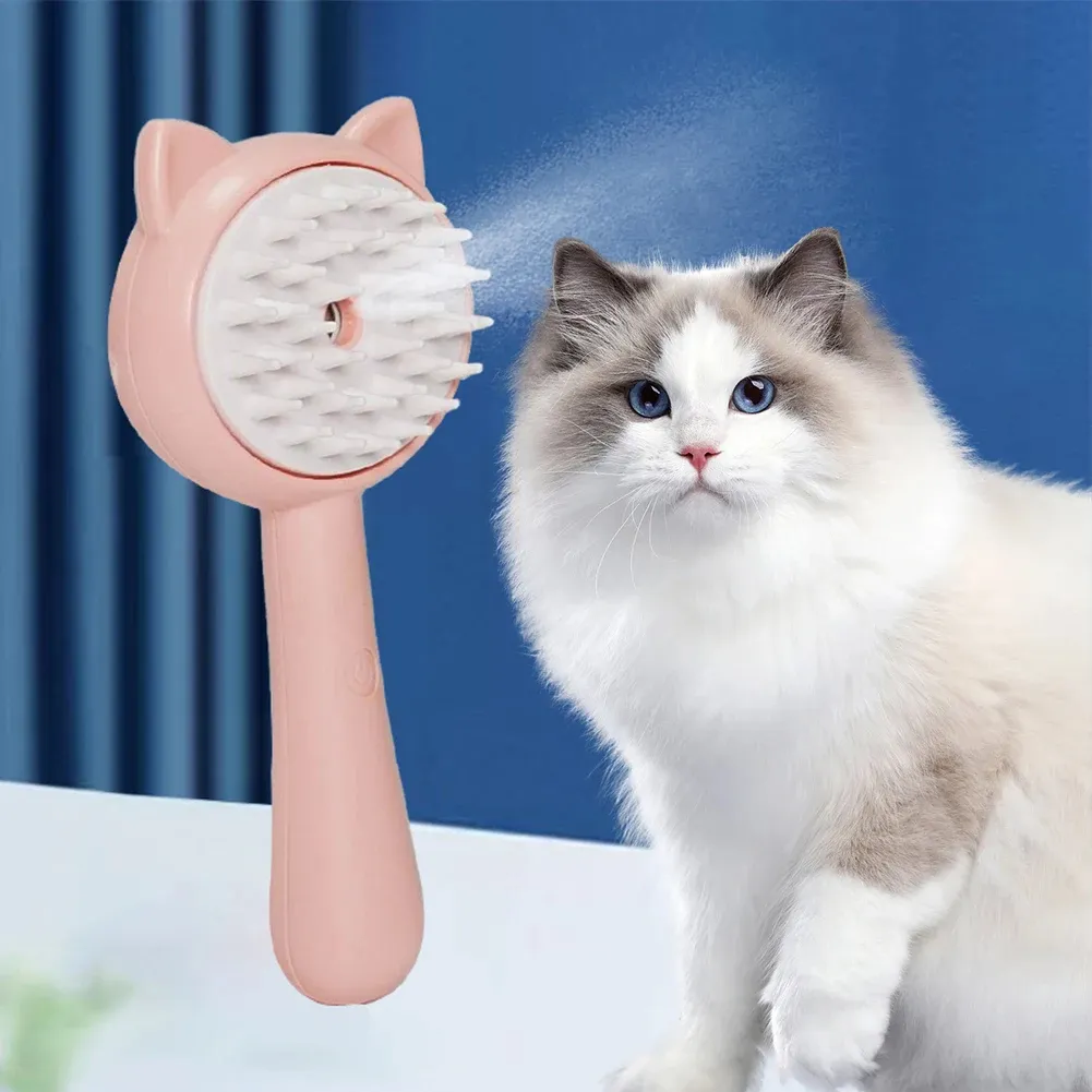 Hair Cleaning Brush With Mist Multifunctional Cat Grooming Brush Rechargeable Self Cleaning Slicker Brush For Pets Dogs & Catsb Pet Products – image 4