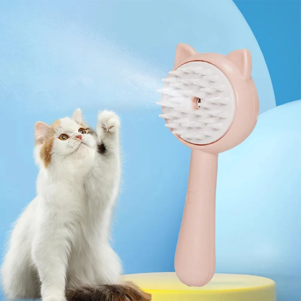 Hair Cleaning Brush With Mist Multifunctional Cat Grooming Brush Rechargeable Self Cleaning Slicker Brush For Pets Dogs & Catsb Pet Products – image 5