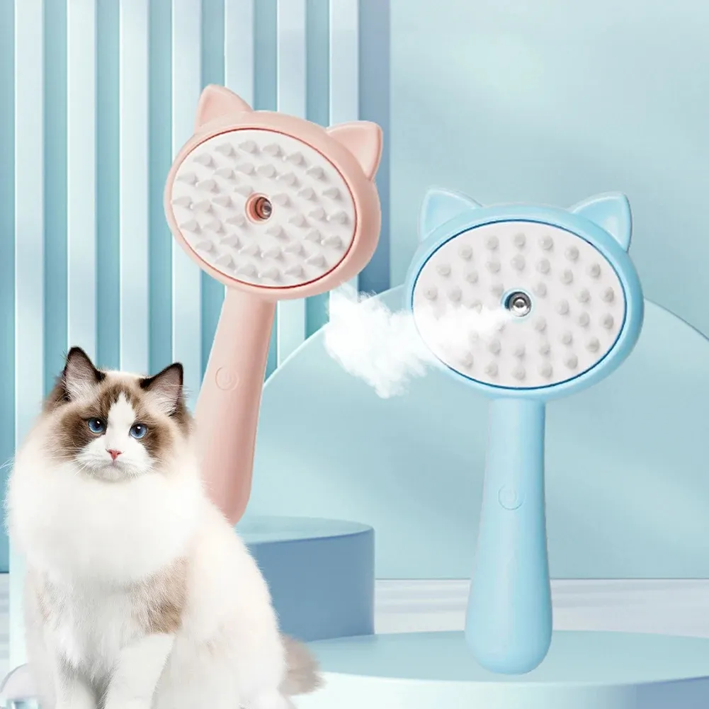 Hair Cleaning Brush With Mist Multifunctional Cat Grooming Brush Rechargeable Self Cleaning Slicker Brush For Pets Dogs & Catsb Pet Products – image 2