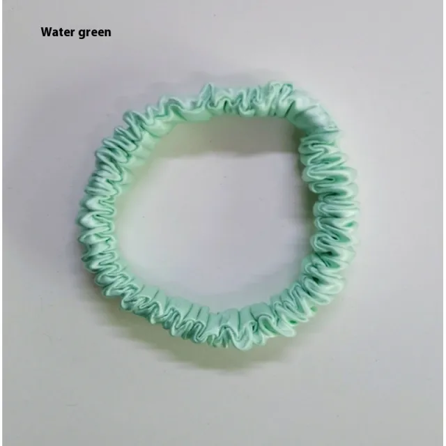 Silk Fine Hair Band Multicolor Does Not Hurt Hair Elastic Hair Band Water Green - Shop at LoveMi