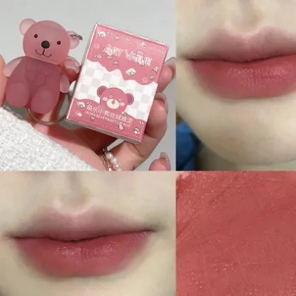 Women's Cute Bear Velvet Matte Matte Low Saturation White Lipstick 6 Mellow Mocha - Shop at LoveMi