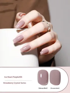Ice Transparent Nude Colour Gel Nail Polish All-match - Ice Heart Purple 05 - View 1