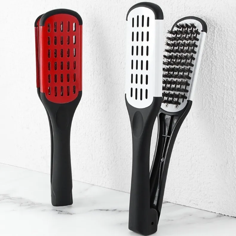 Hairdressing Clamp Comb Bristle Straight Hair Styling