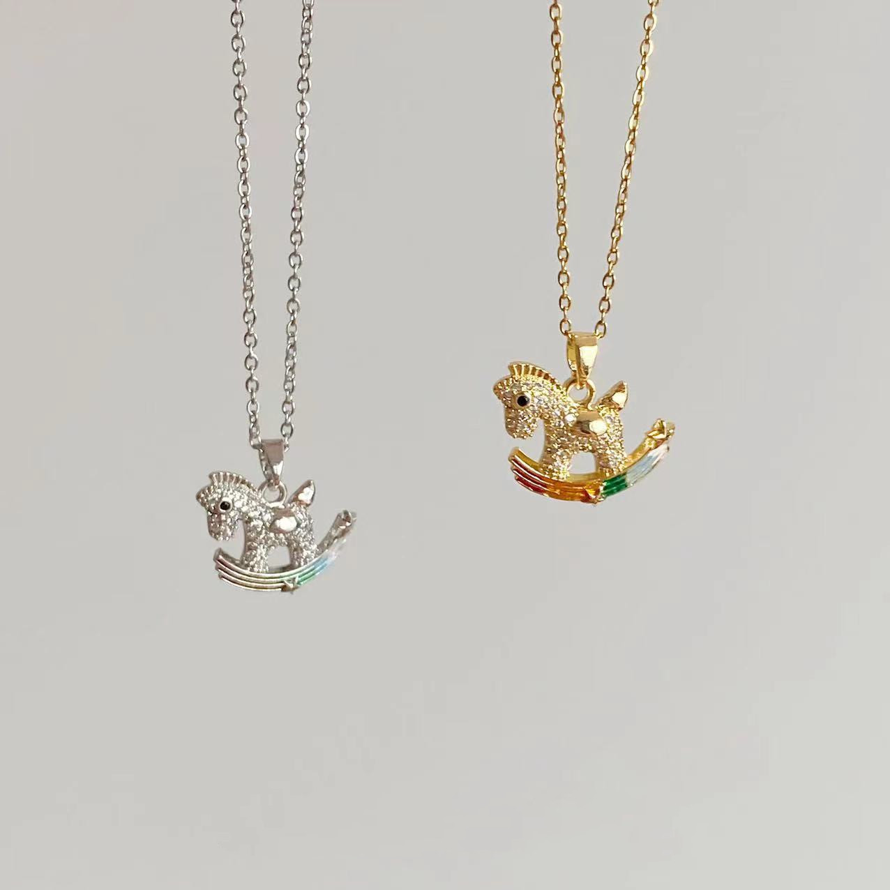 Wen Jian Colorful Pony European And American Pendant Necklace